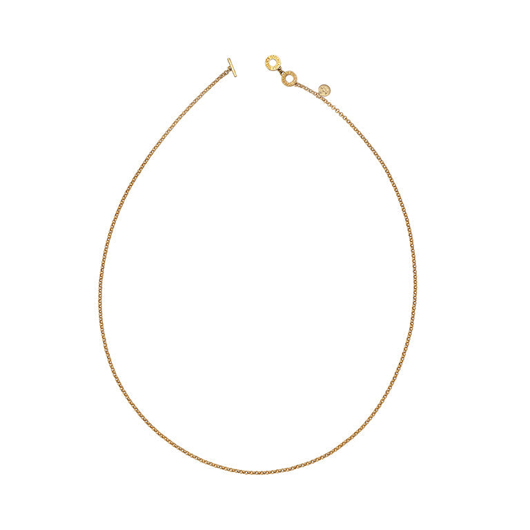 Essentials Classic necklace matt gold plated 90 CM