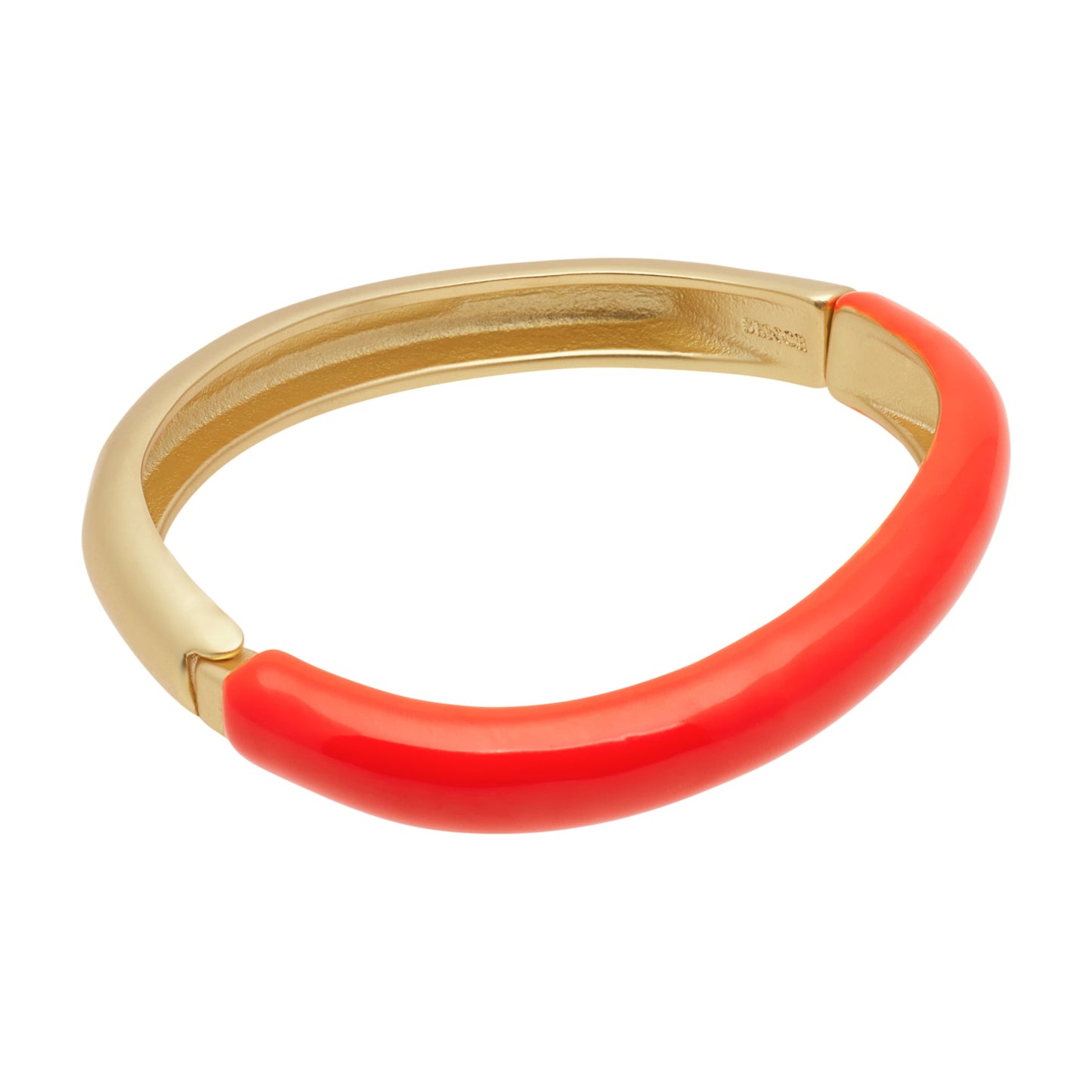 Enamelove bangle Orangeade and matt gold plated