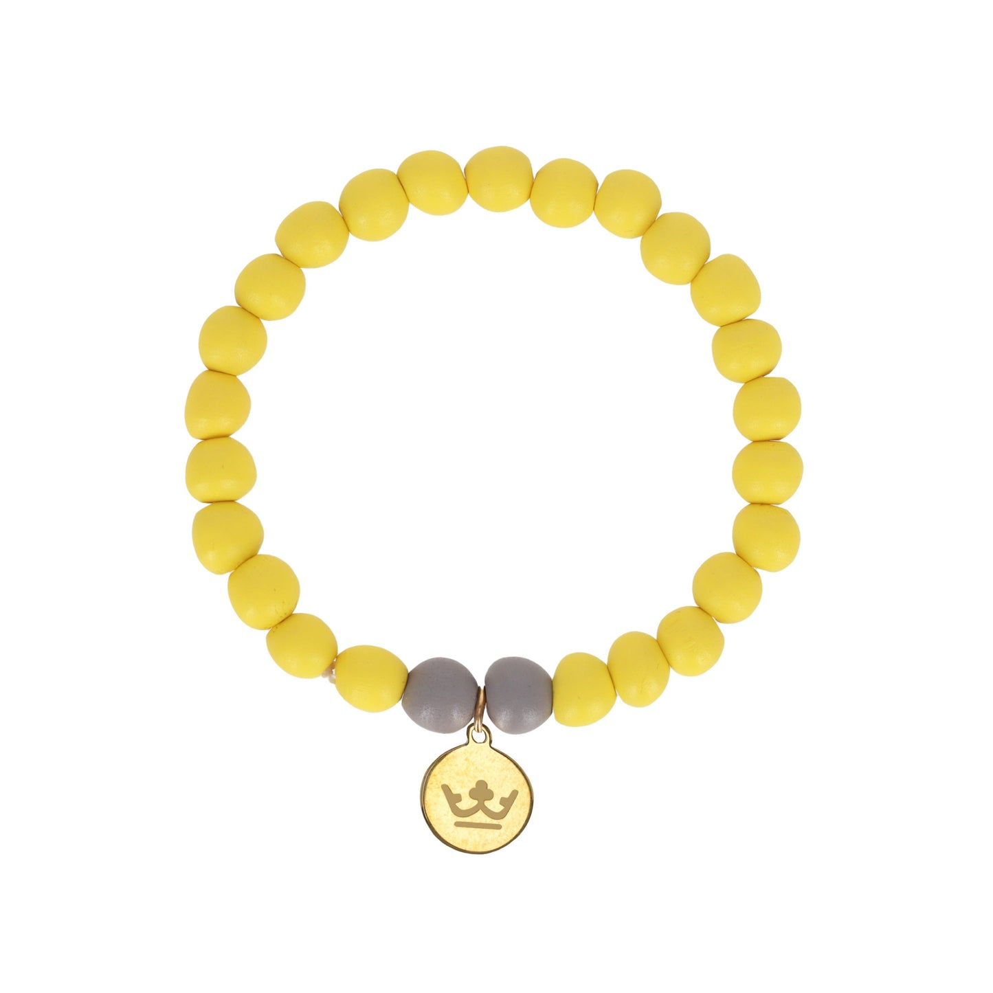 Woodmood bracelet yellow grey matt gold