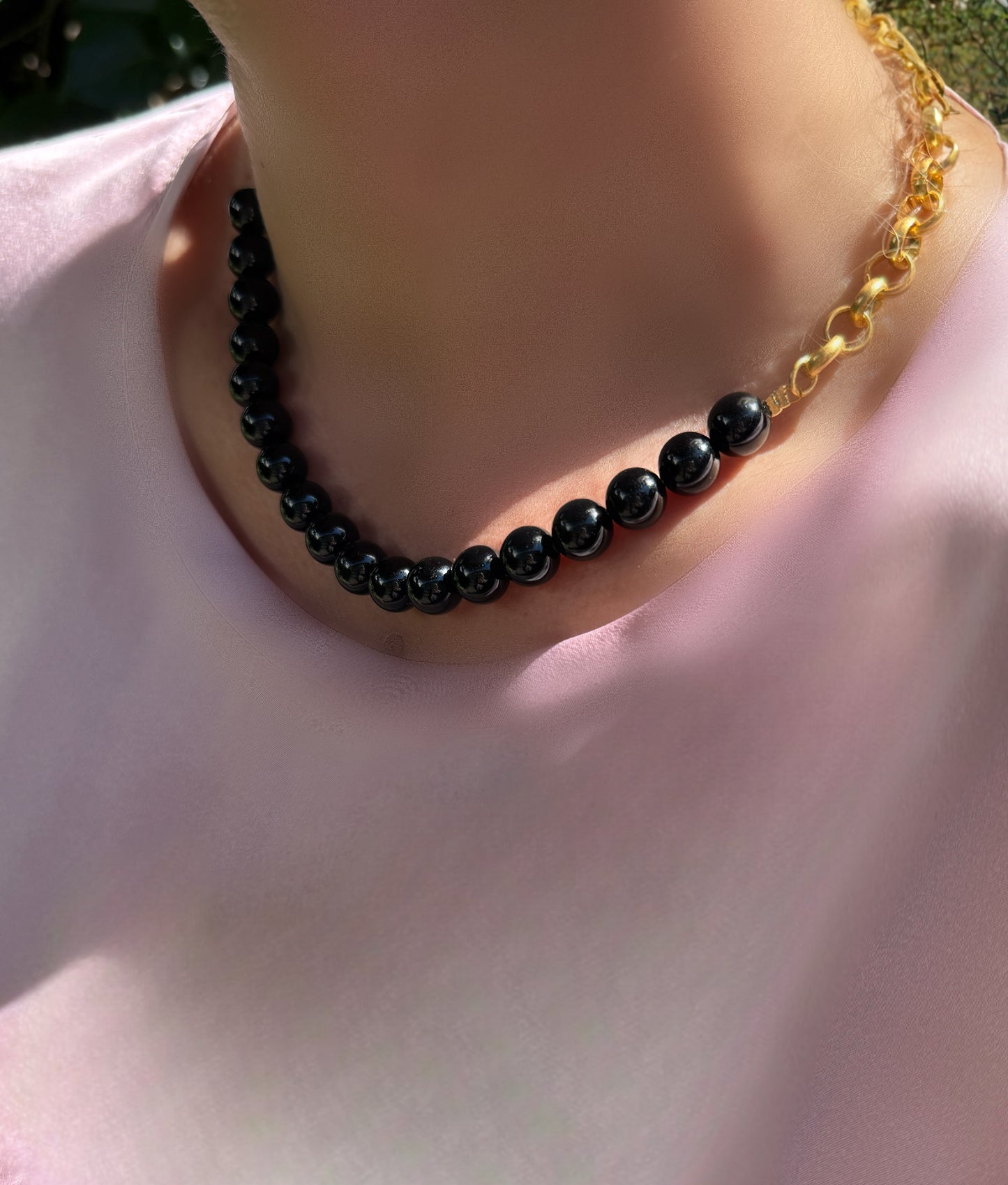 Berry Halskette - schwarzer Achat