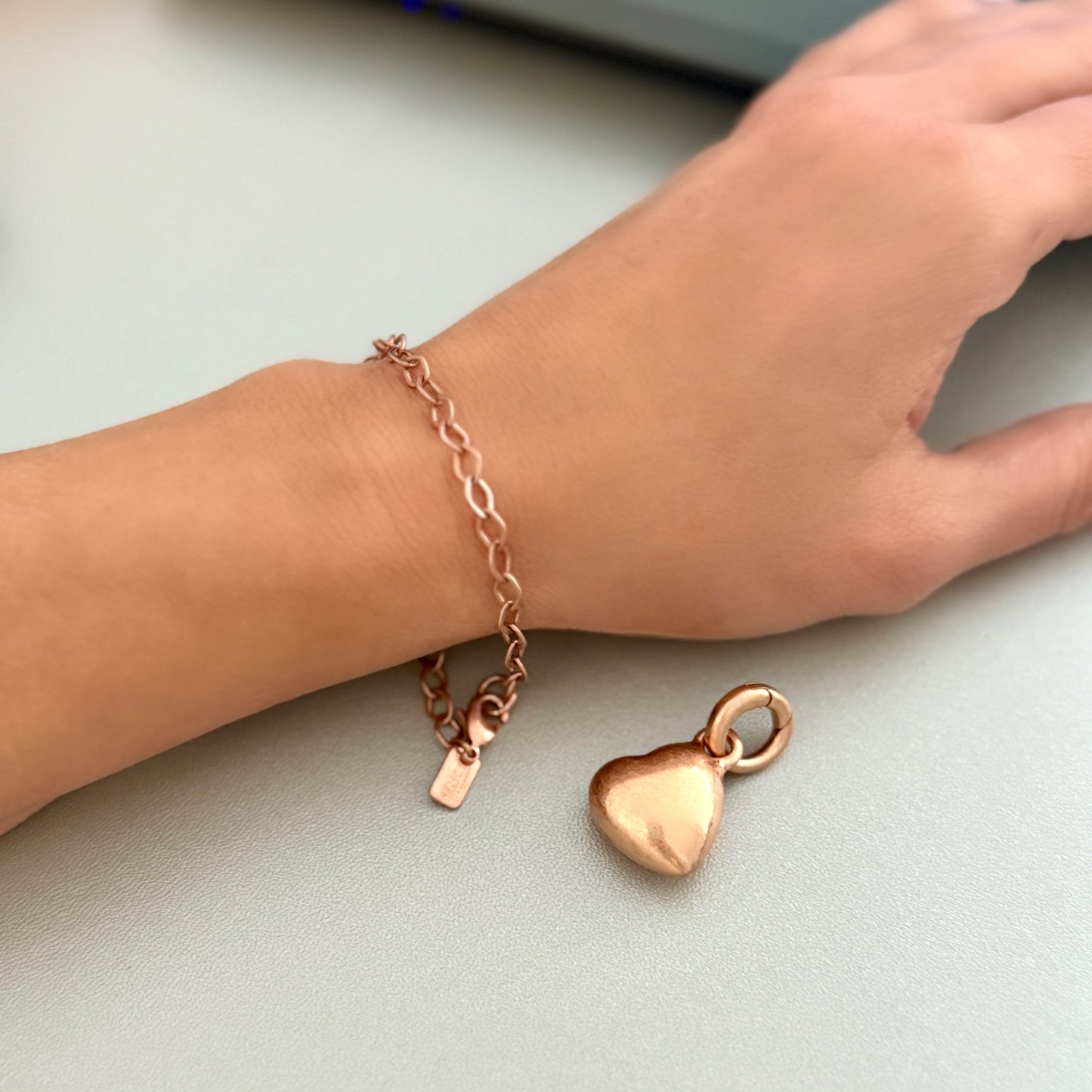 Diamond Cut Armband - Matt Roségold vergoldet