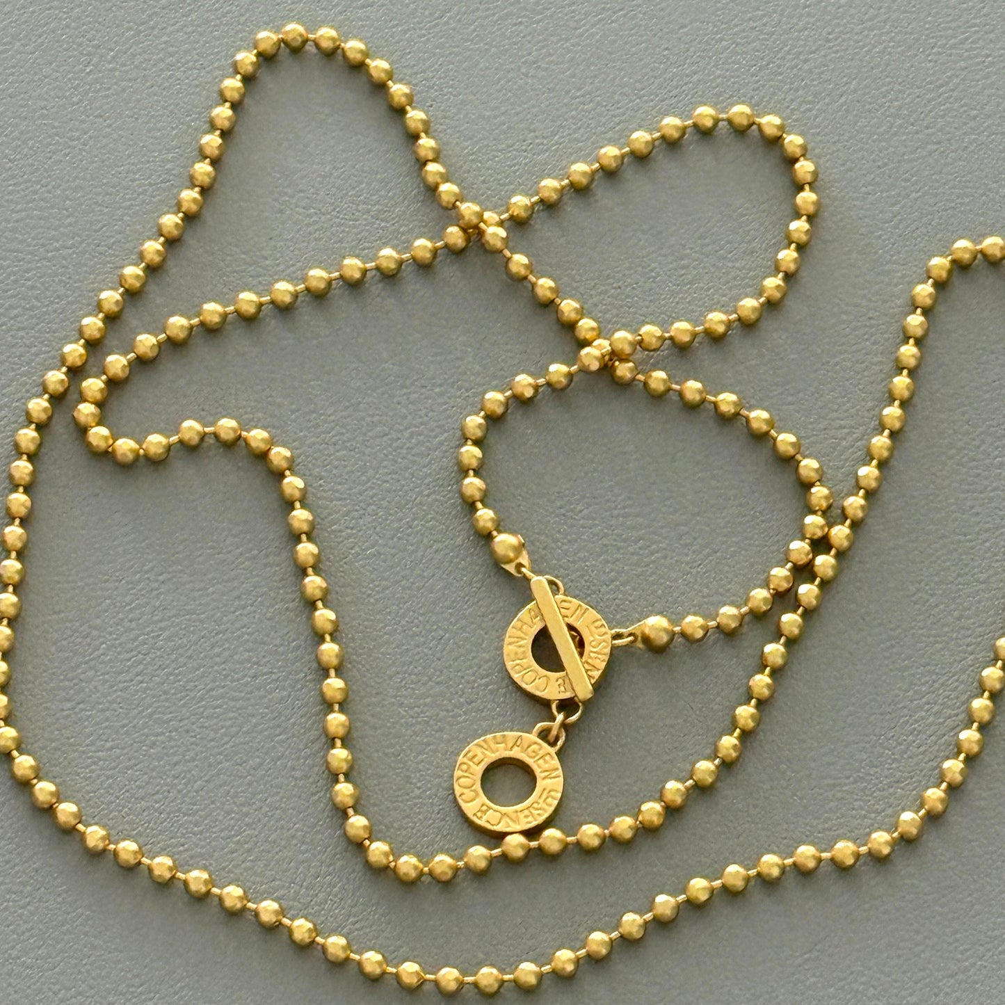 Essentials Beads - Halskette matt vergoldet 90 CM