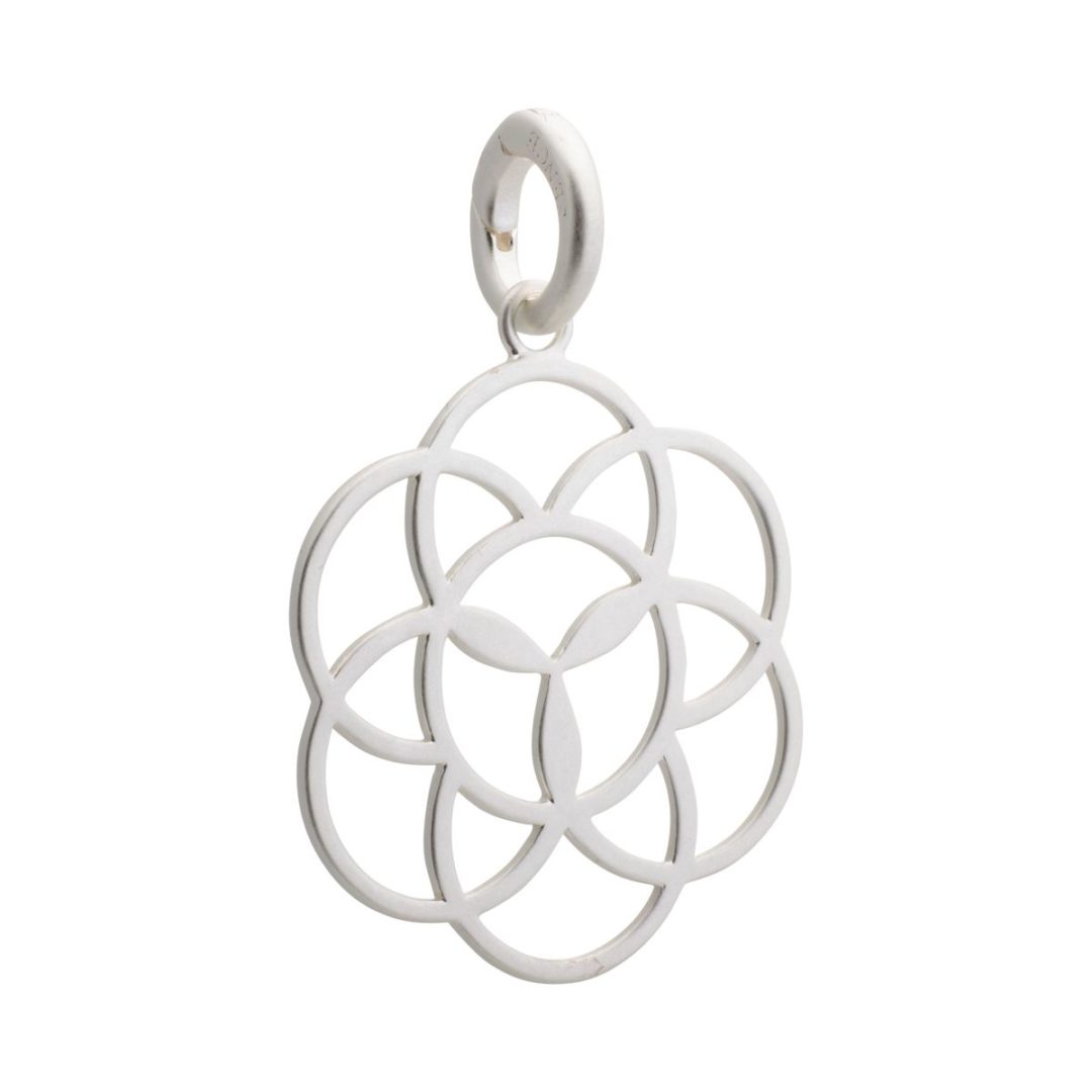 Essentials Serenity Charm matt silver plated