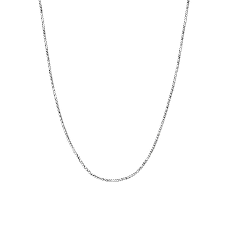 Essentials Fancy necklace matt silver plated 46 CM