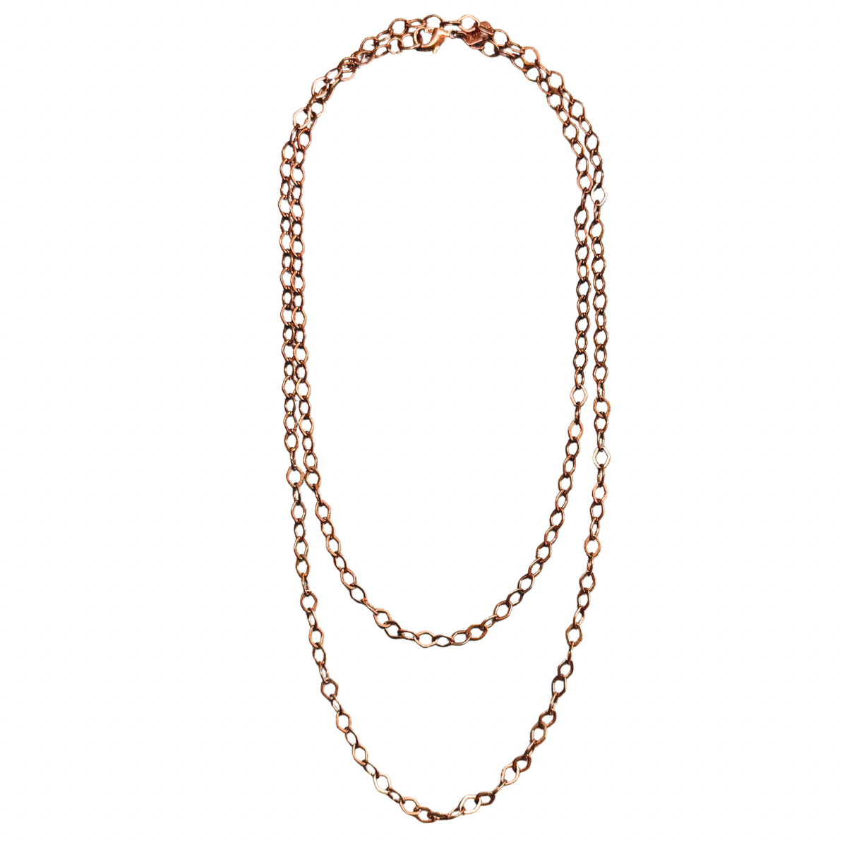 Diamond Cut  Halskette - Matt Roségold vergoldet 90 CM