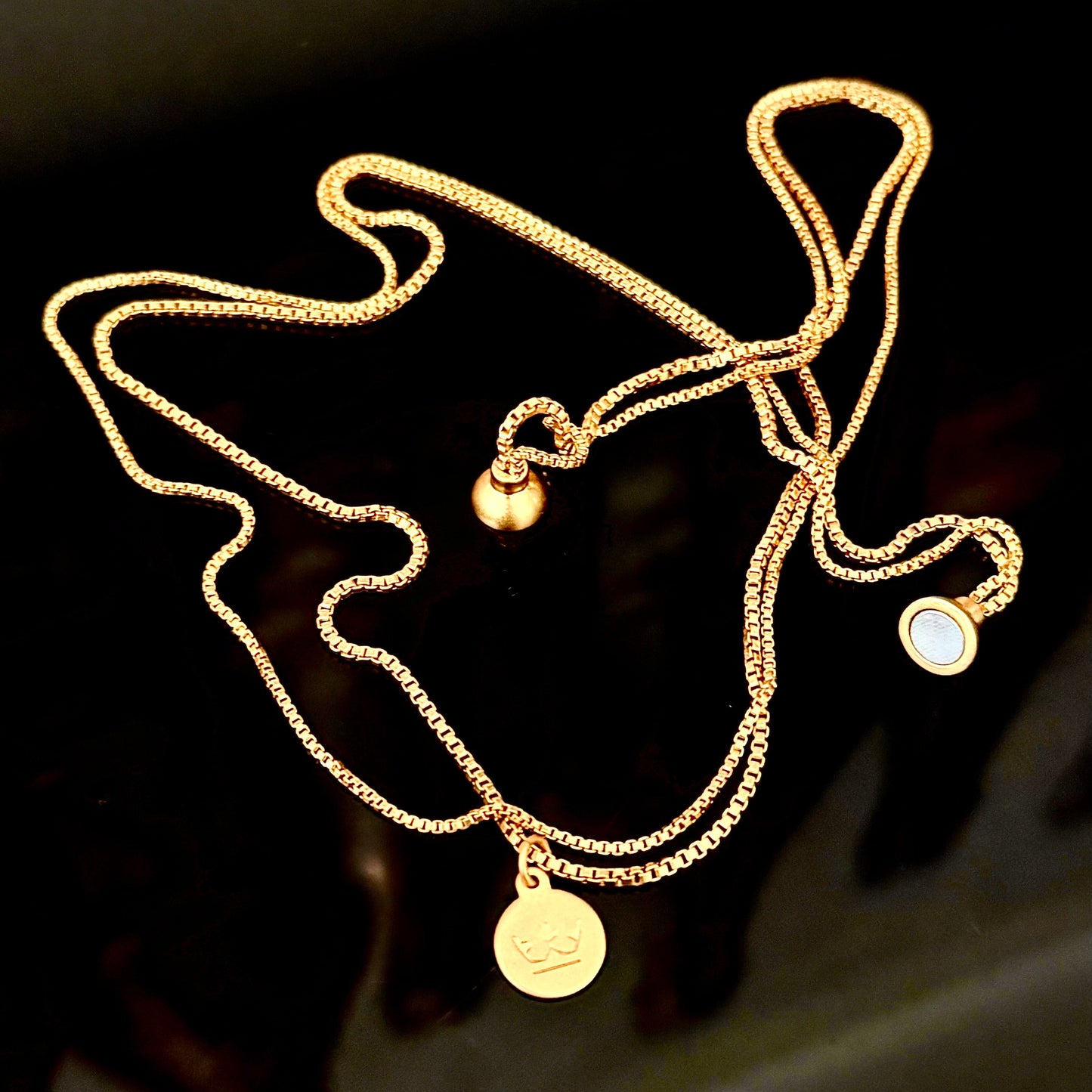 Essentials Seaside Bracelet & Necklace - Matt gold plated