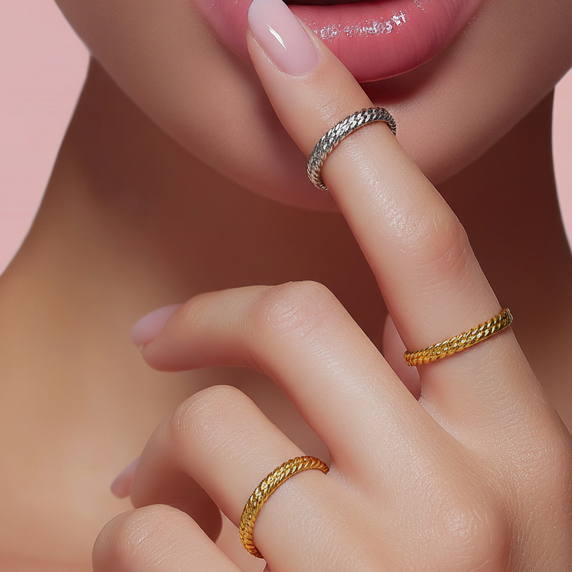 Amelie Ring - Matt versilbert Gr. 59