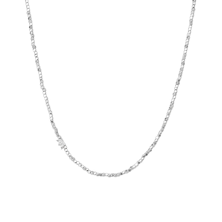 Essentials Solitude necklace matt silver plated - 46 CM