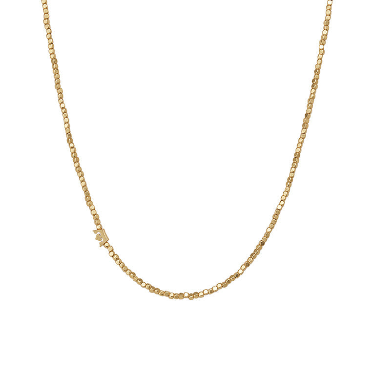 Essentials Solitude Halskette - Matt vergoldet – 46 CM