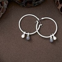 Essentials Be A Star Earrings - Aquamarine and Rose Quartz  matt gold plated