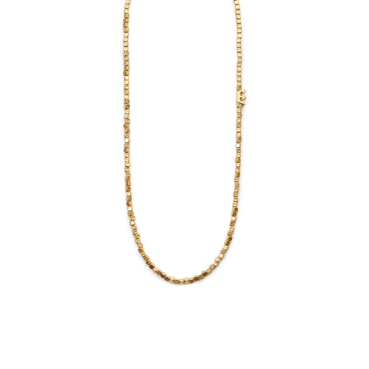 Essentials Solitude Halskette - Matt vergoldet – 46 CM