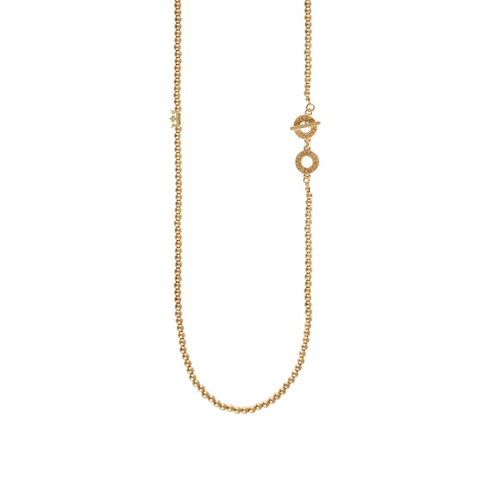 Essentials new Boho necklace matt gold plated - 90 CM