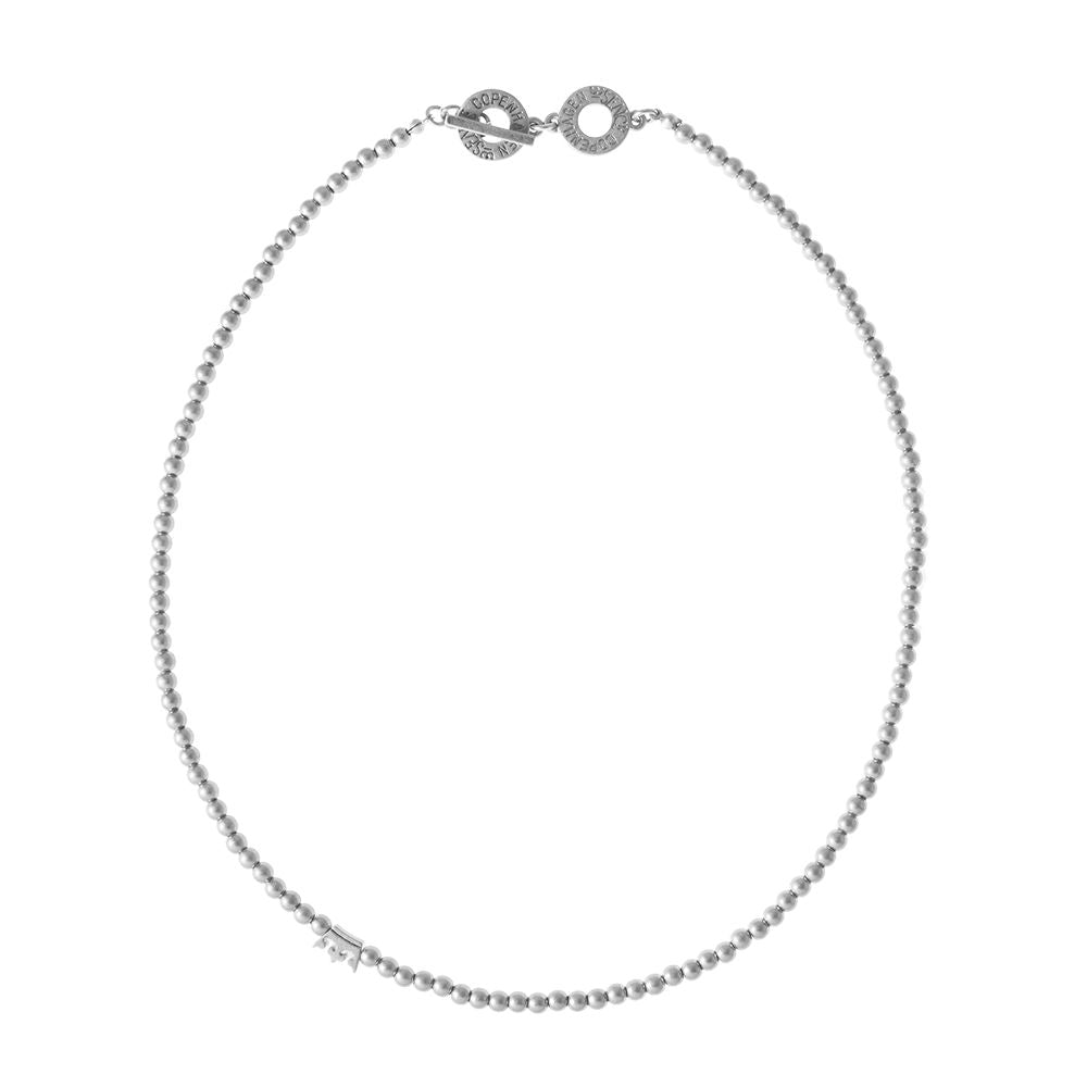 Essentials neue Boho - Halskette matt versilbert - 46 CM