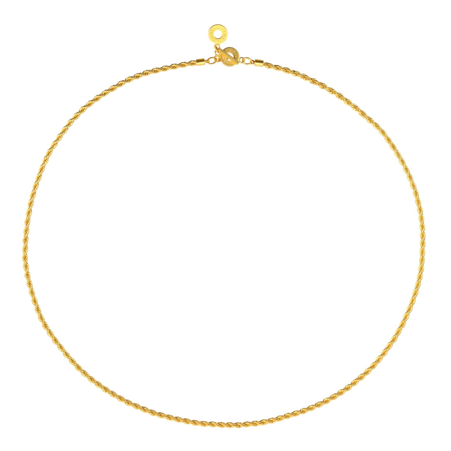 AMELIE Twisted Long Halskette - Matt vergoldet – 85 CM