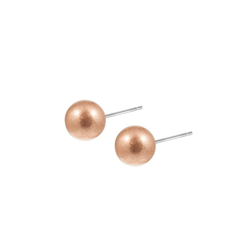 Essentials be Creative - Ear studs matt rose gold plated