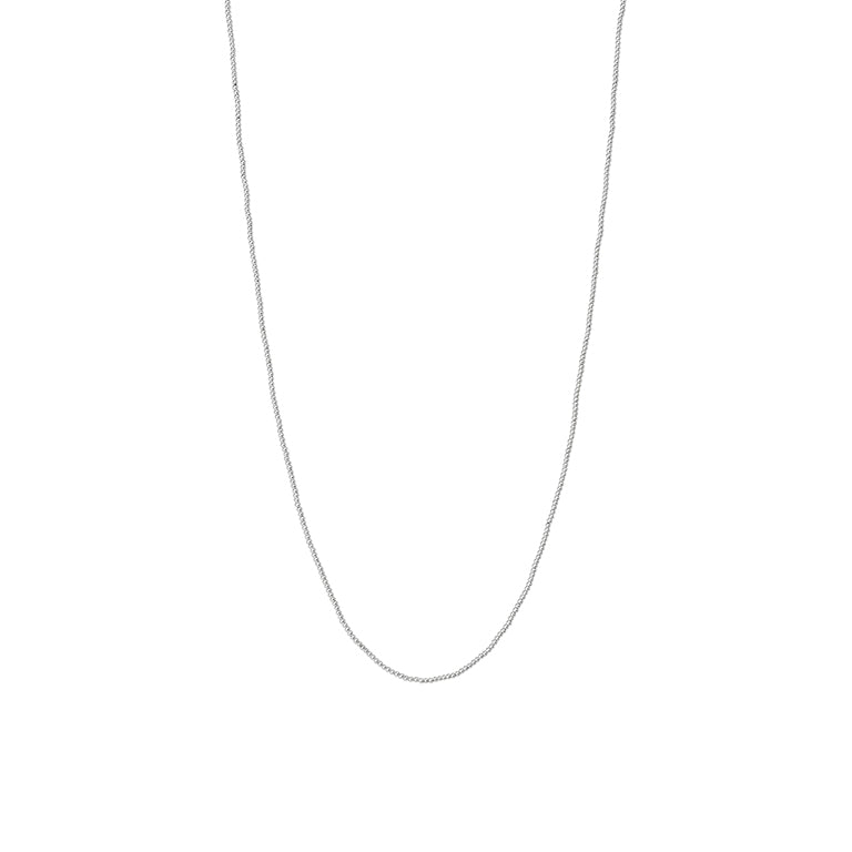 Essentials Signature necklace matt silver plated - 80 CM