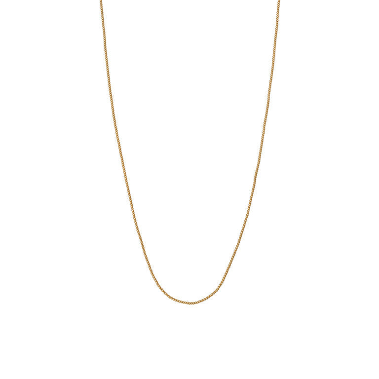 Essentials Signature Halskette matt vergoldet – 80 cm