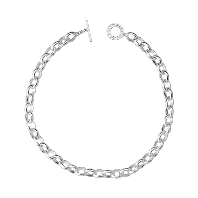 Essentials Everyday Halskette matt versilbert – 46 CM