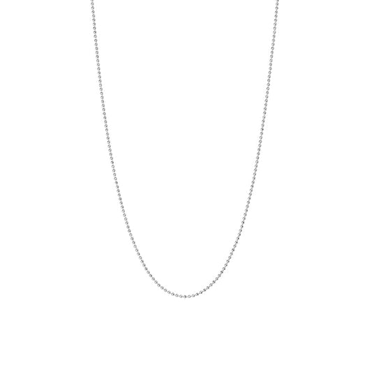 Essentials Beads - Halskette matt versilbert - 90 CM