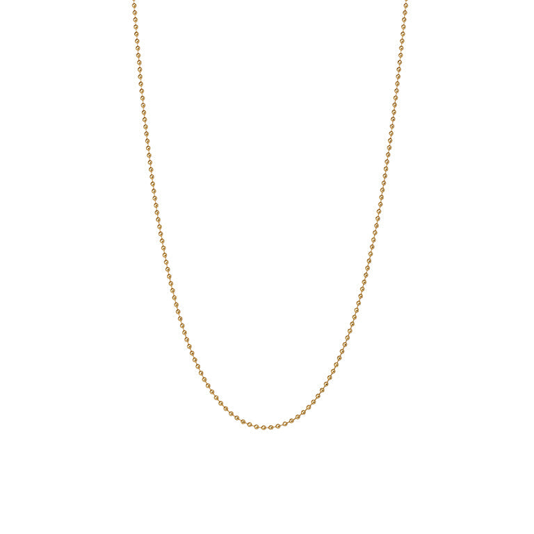 Essentials Beads - Halskette matt vergoldet 90 CM