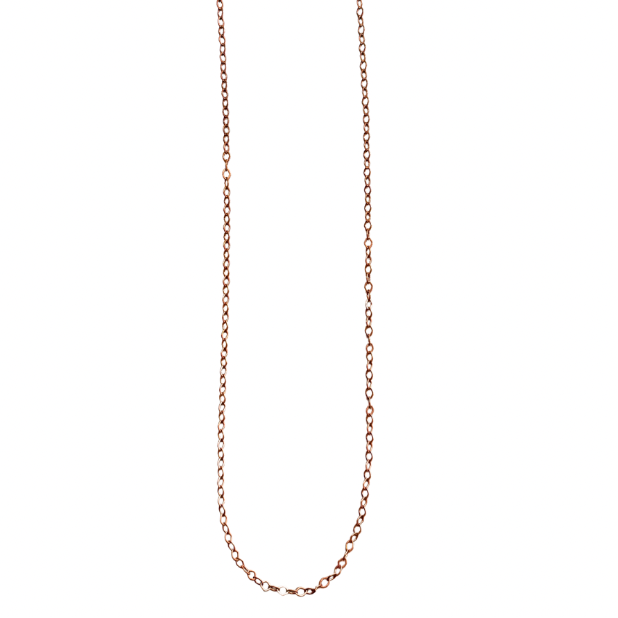 Diamond Cut  Halskette - Matt Roségold vergoldet 90 CM
