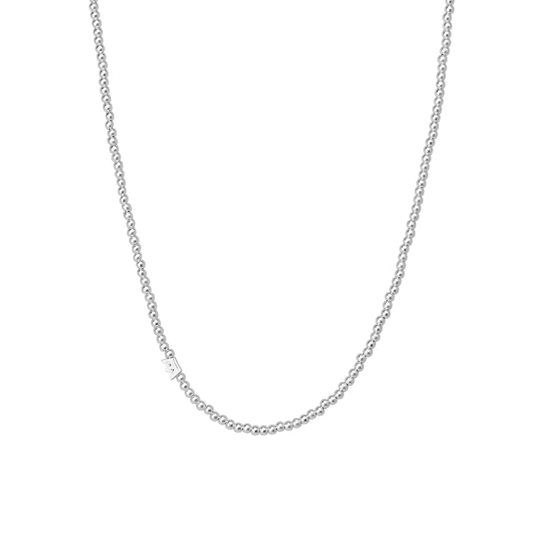 Essentials neue Boho Halskette matt versilbert - 46 CM