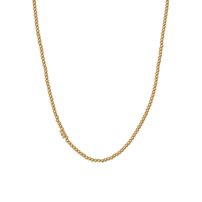 Essentials neue Boho-Halskette matt vergoldet – 46 CM
