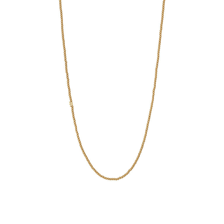 Essentials new Boho necklace matt gold plated - 90 CM