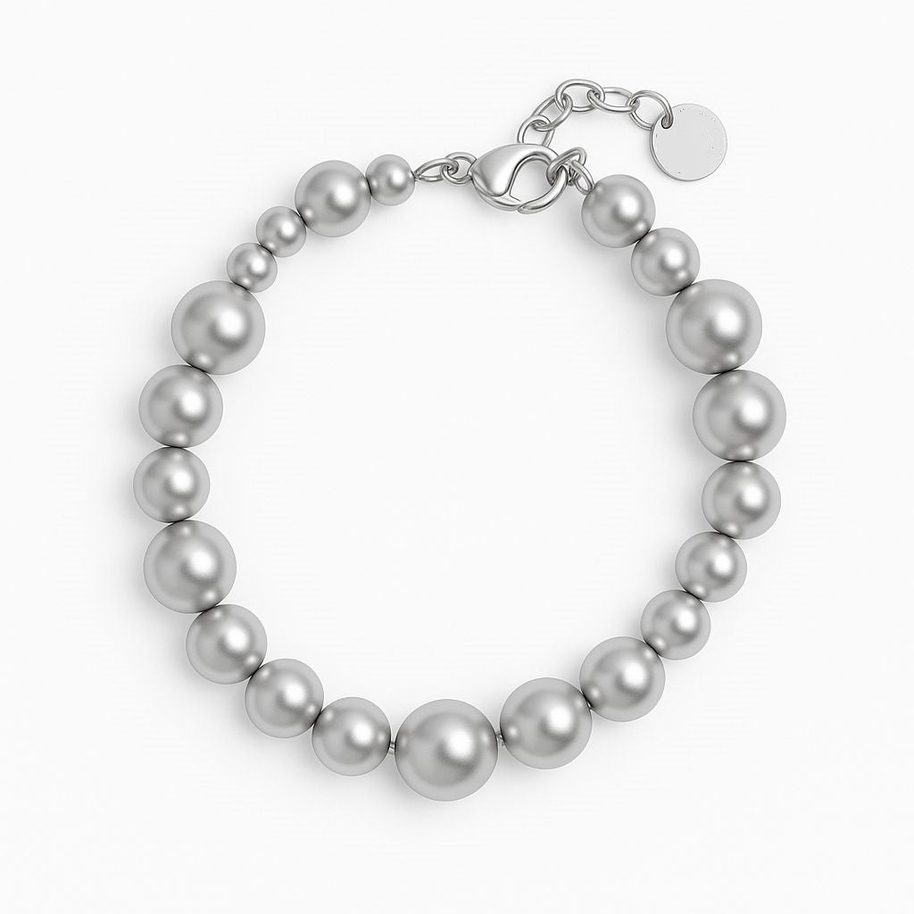 Dotti bracelet matt silver plated