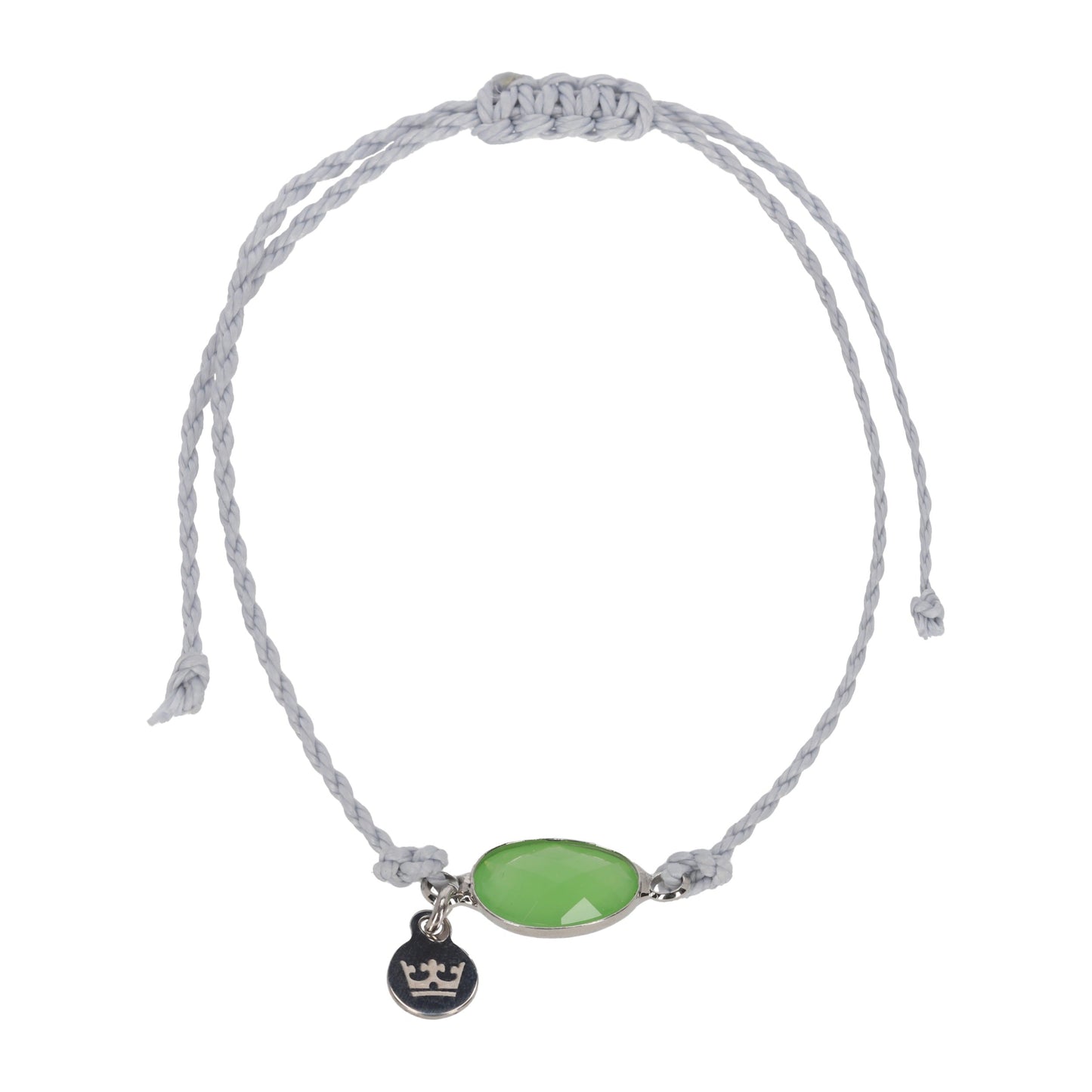 Tiny Crystal Armband - Grün glänzend Silber