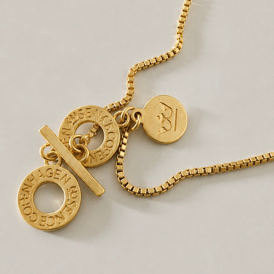 Essentials Venezia Necklace - Matt gold plated - 90 CM