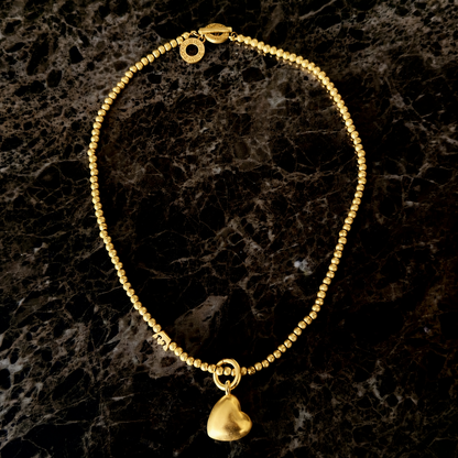 Essentials new Boho Necklace - Matt gold plated - 46 CM