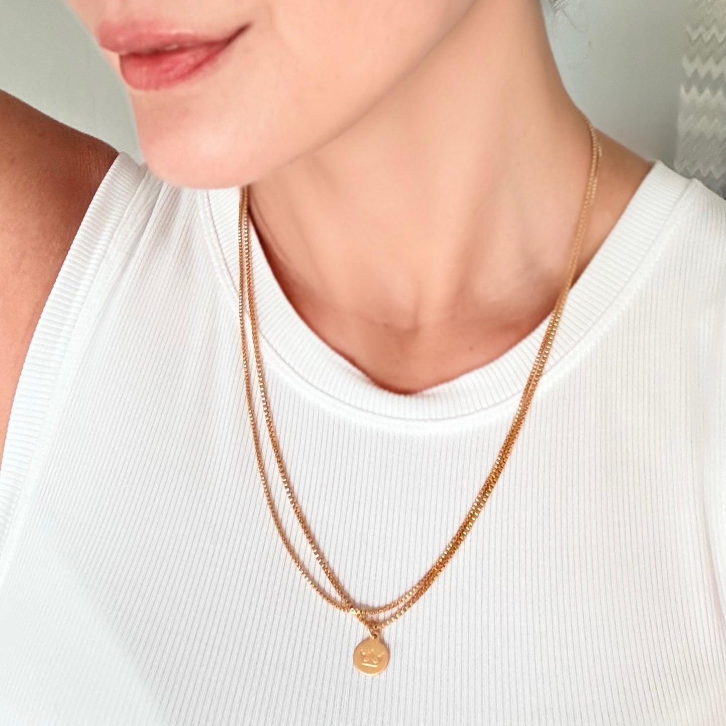 Essentials Seaside Bracelet & Necklace - Matt gold plated