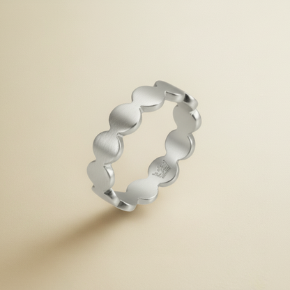 Dotti Ring - Matt versilbert Gr. 59