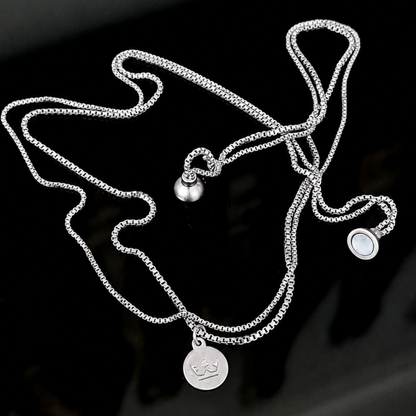 Essentials Seaside Bracelet &  Necklace - Matt silver plated