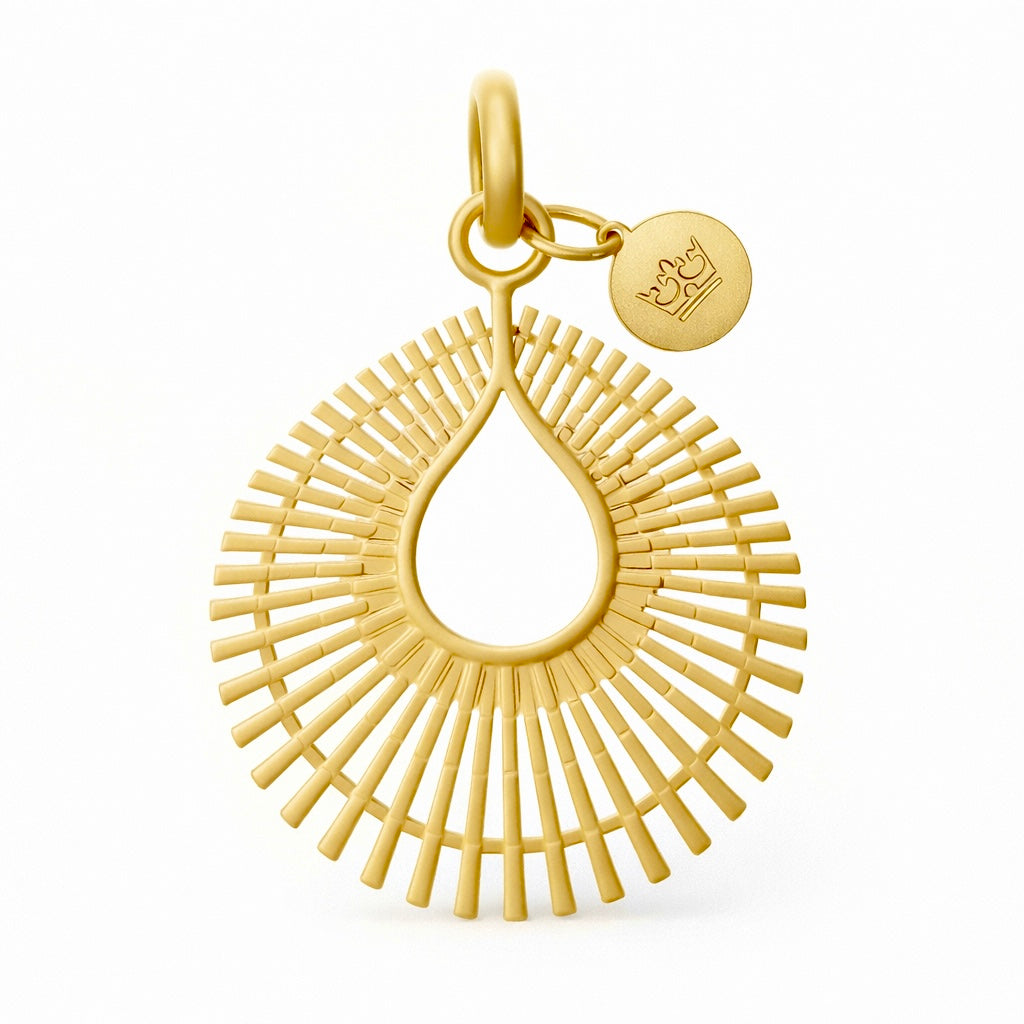 MIRA Charm - Matt gold plated