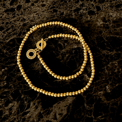 Essentials new Boho Necklace - Matt gold plated - 46 CM