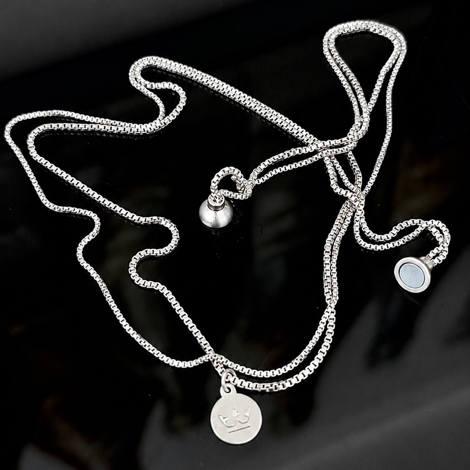 Essentials Seaside Bracelet &  Necklace - Matt silver plated