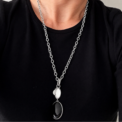 Essentials Be Free Necklace - Matt silver plated - 60 CM