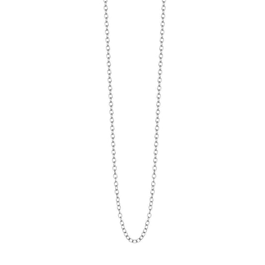 Essentials Elegance Halskette matt versilbert - 90 CM