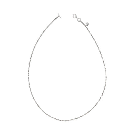 Essentials Classic Halskette matt versilbert 90 CM