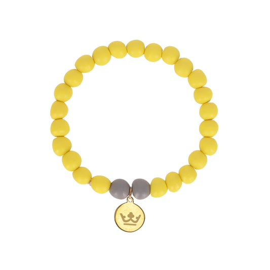 Woodmood bracelet yellow grey matt gold