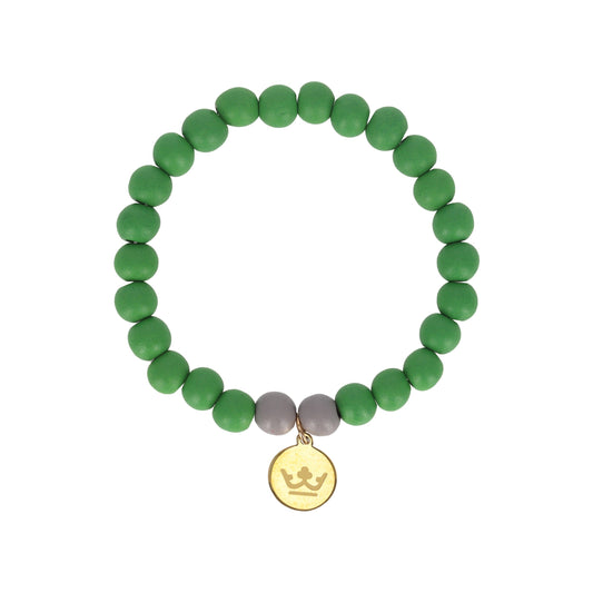 Woodmood bracelet grass green grey matt gold