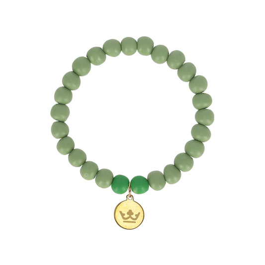 Woodmood bracelet light and grass green matt gold