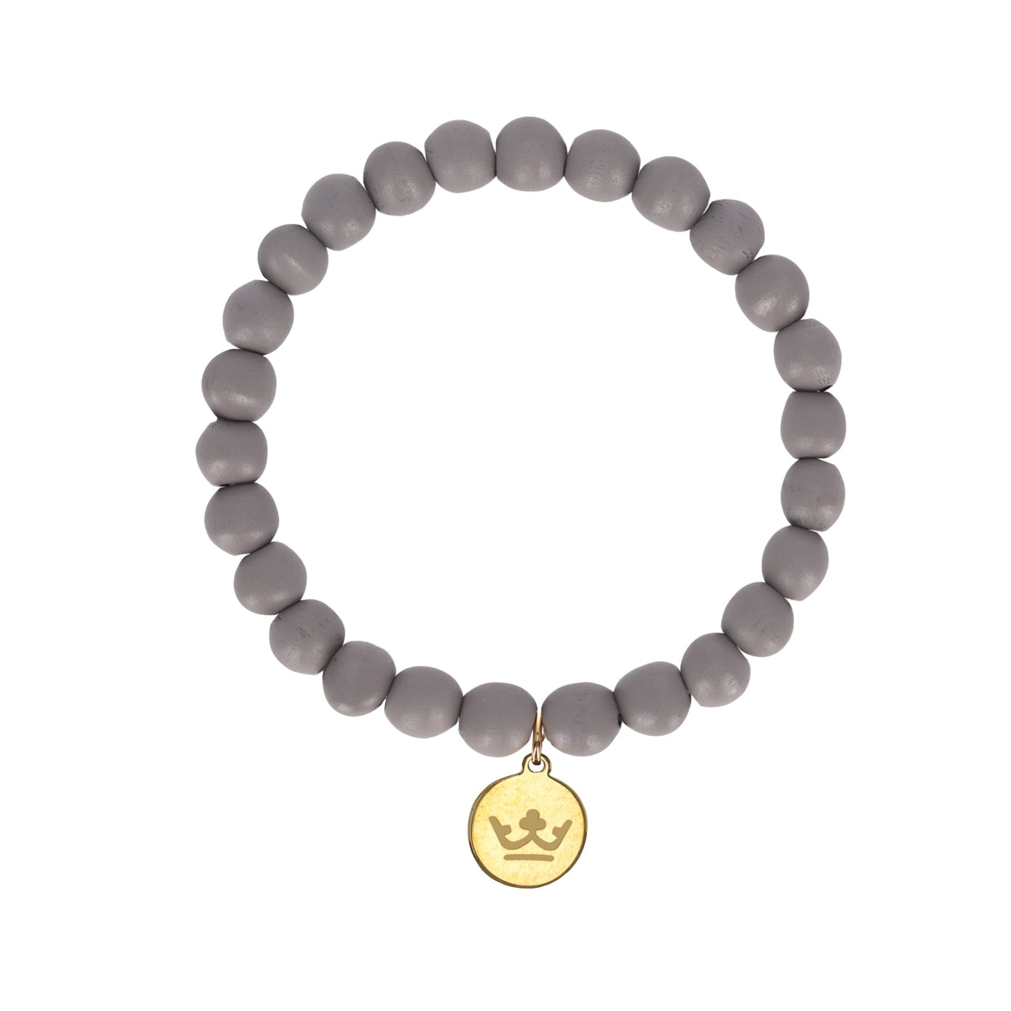 Woodmood bracelet grey matt gold