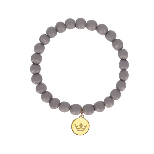 Woodmood bracelet grey matt gold
