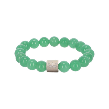 Gemstone ​​Armband - Grüner Aventurin matt Silber