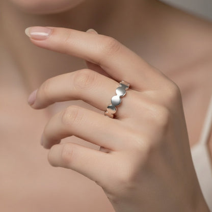 Dotti Ring - Matt versilbert Gr. 59