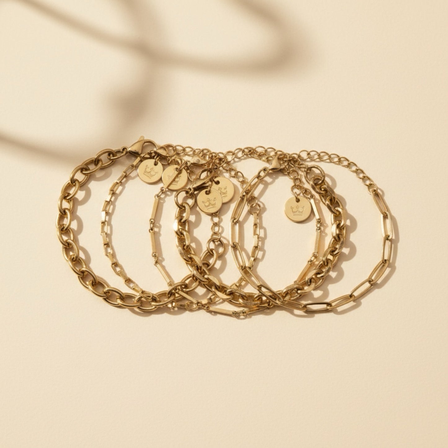 Square Armband - Glänzend vergoldet