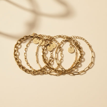 Square Armband - Glänzend vergoldet